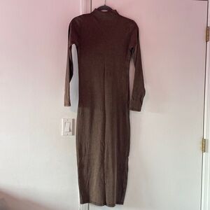 Zara Ribbed Mock Neck Dress | Size M